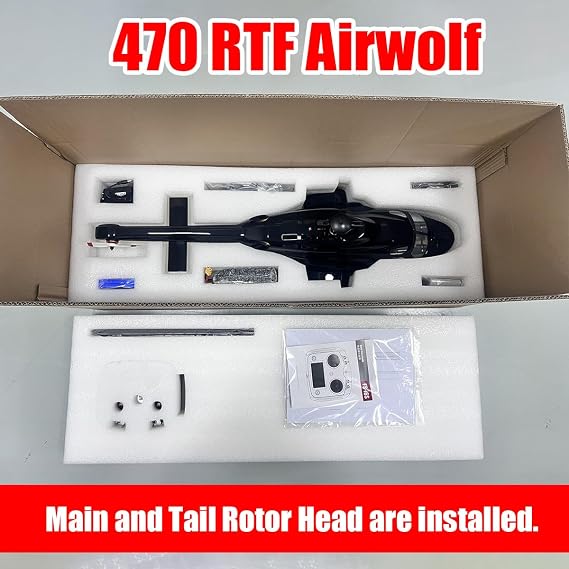 Roban 470 Size Airwolf RTF RC Helicopter Scale Aircraft Model