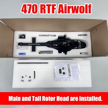 Roban 470 Size Airwolf RTF RC Helicopter Scale Aircraft Model