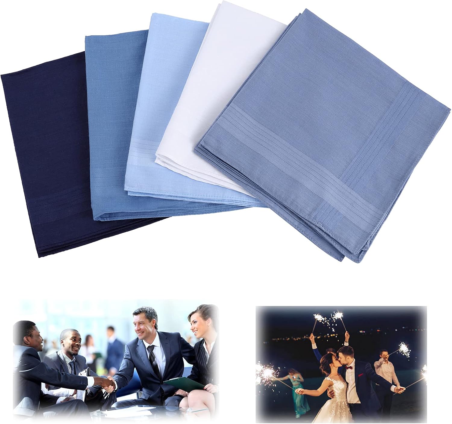 15 Pieces Soft Handkerchiefs for Men Cotton, Mens Handkerchiefs Cotton