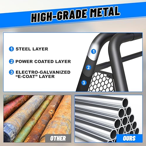 Miniatura 8 de ROXX Barras enrollables universales para camionetas de tamaño completo, barra enrollable Sport Chase Rack para Dodge Ram 1994-2010Chevy Silverado