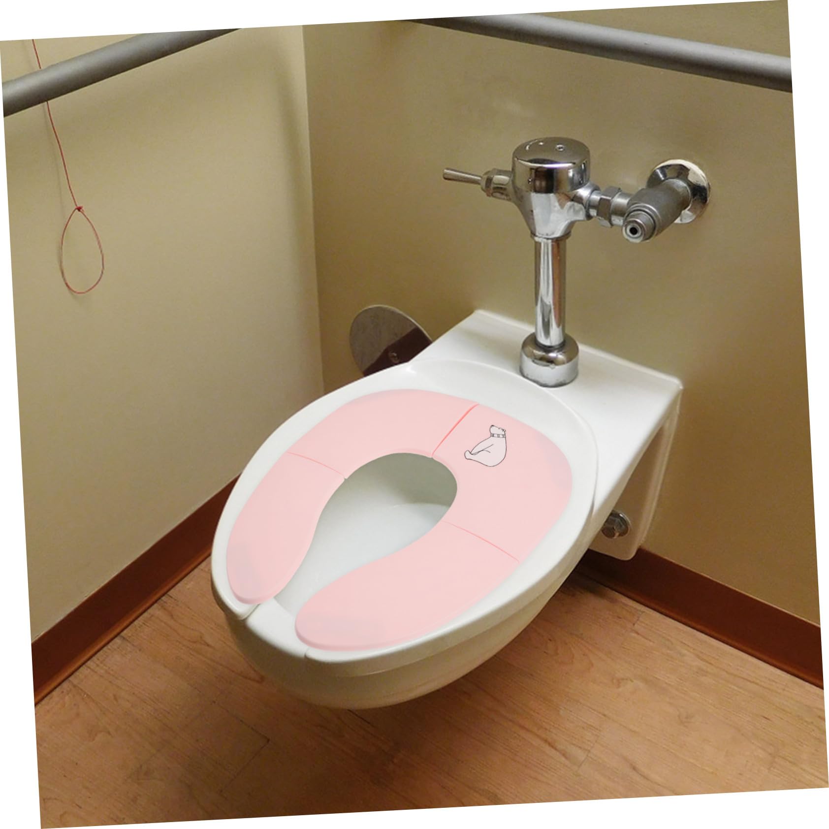 Asiento de Inodoro Portátil Plegable para Niños, Rosa, Pp