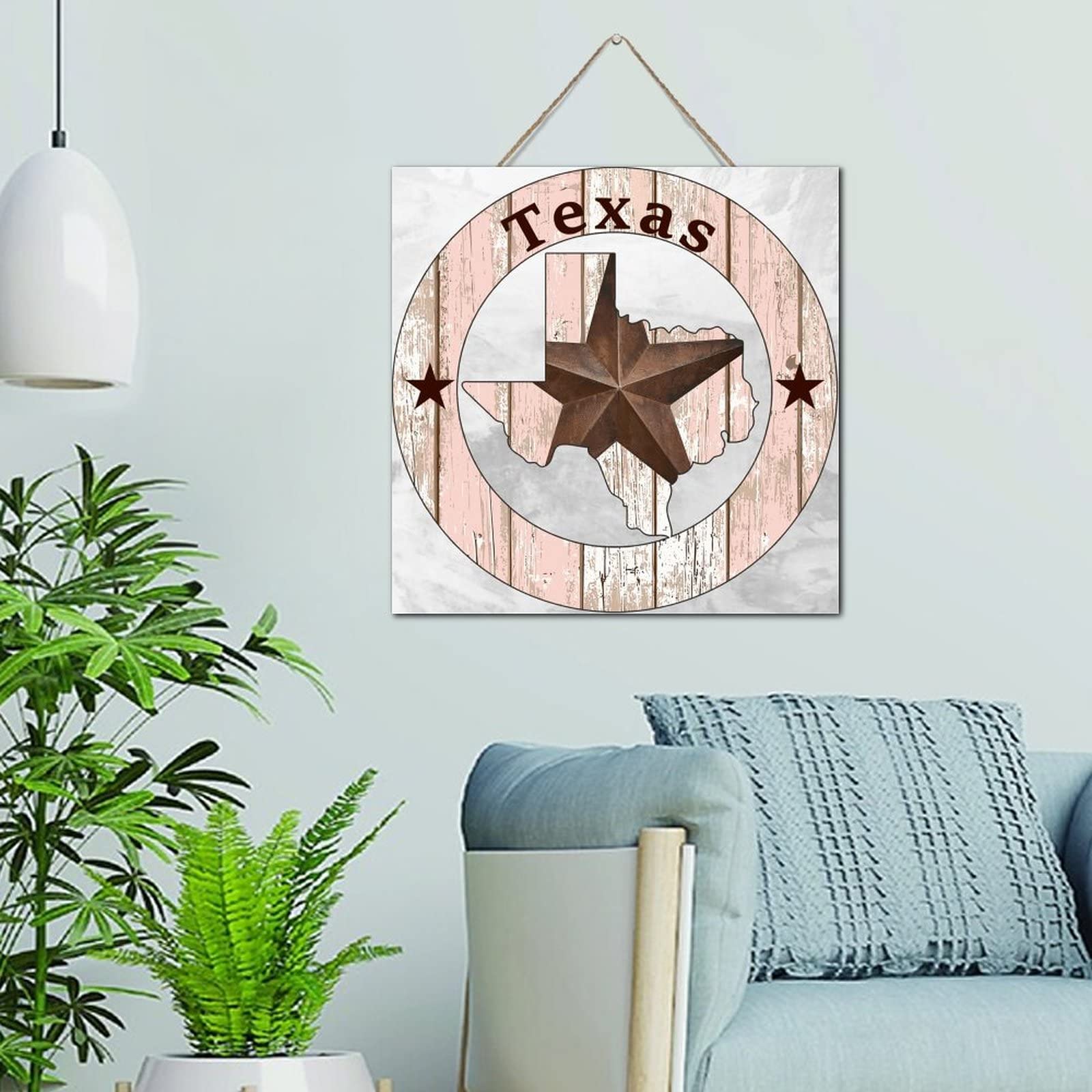 Panneau en bois personnalisé déco murale chambre et cheminée 30,5x30,5 cm