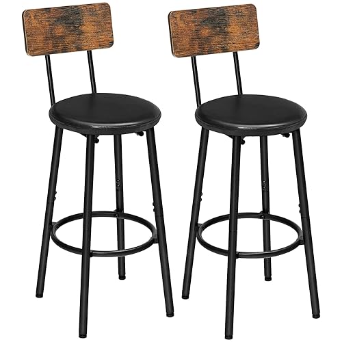 HOOBRO Bar Stools, Bar Stools Set of 2 with PU