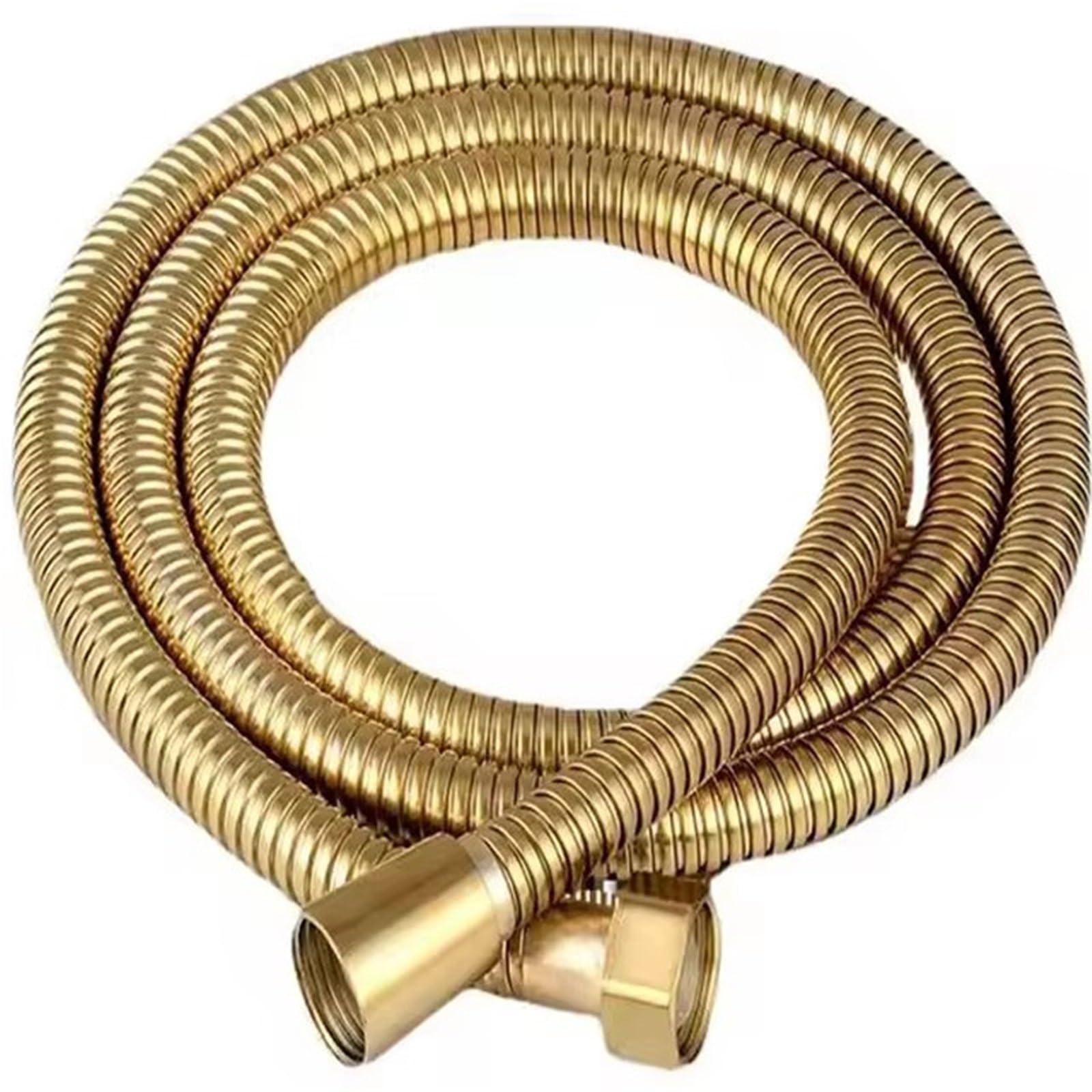Fbanulpex Gold Universal Chrome Shower Pipe, Shower Hose Multicolor 1.5-3M Stainless Steel Flexible(,150Cm)