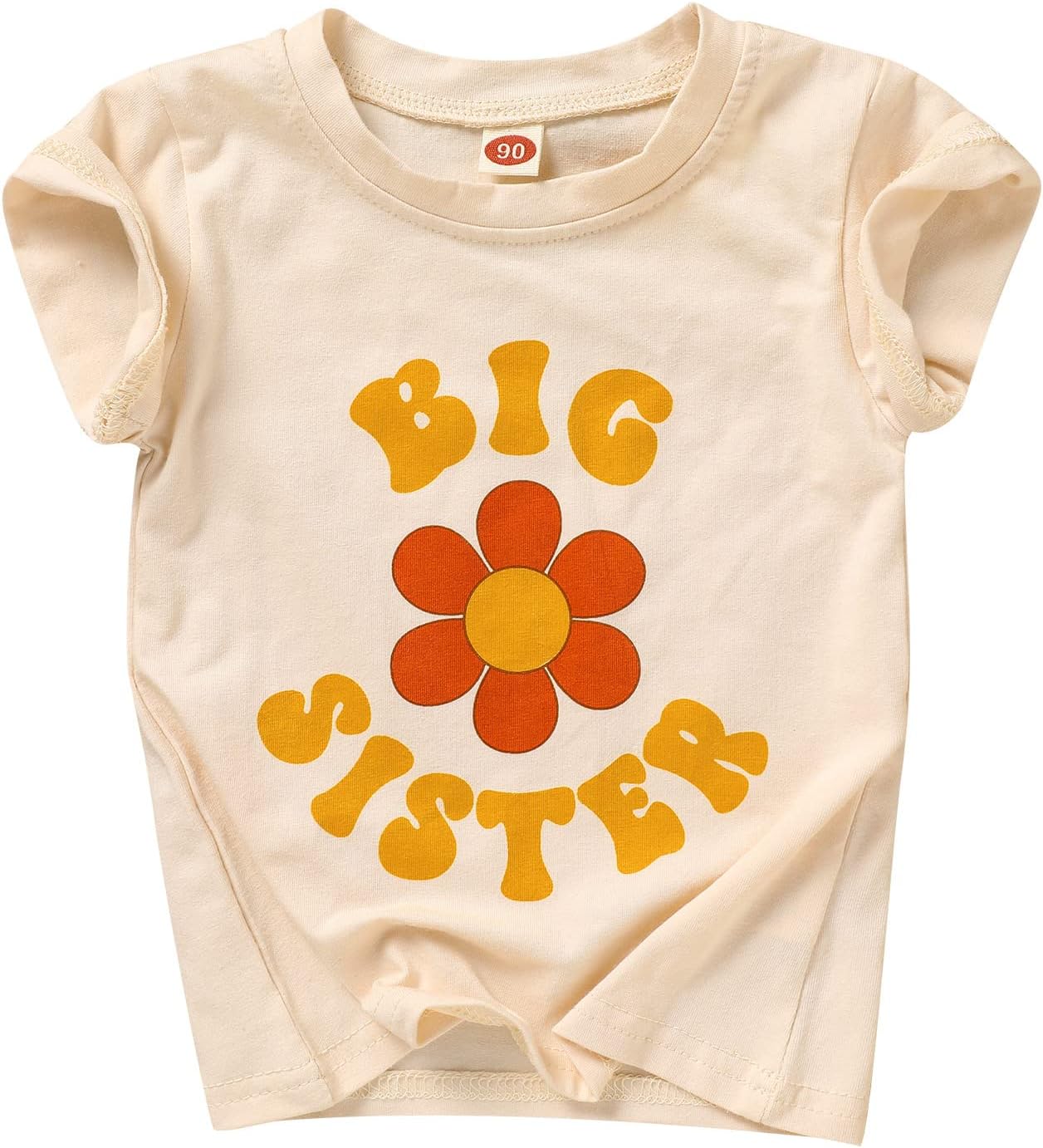 Big Sister Shirt for Little Girls Cotton T-Shirt Clothes Short Sleeve Tops Toddler Baby Announcement Outfits