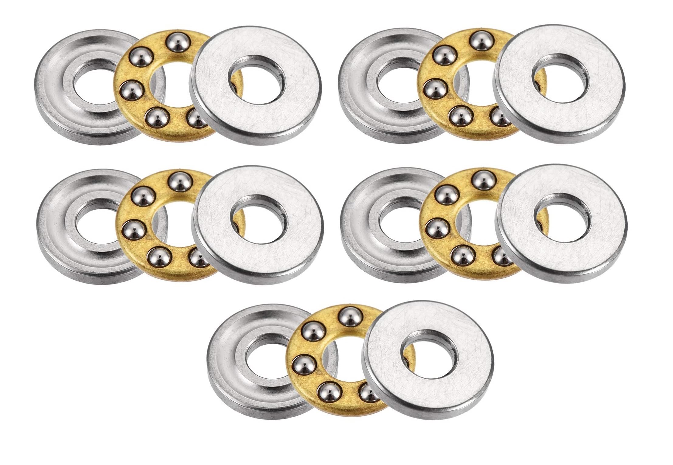 INVENTO 5Pcs F3-8M 3mm Axial Thrust Ball Bearing 3x8x3.5mm Single Direction carbon steel Miniature ball bearing (B09M5Q4GD4) Amazon Price History, Amazon Price Tracker