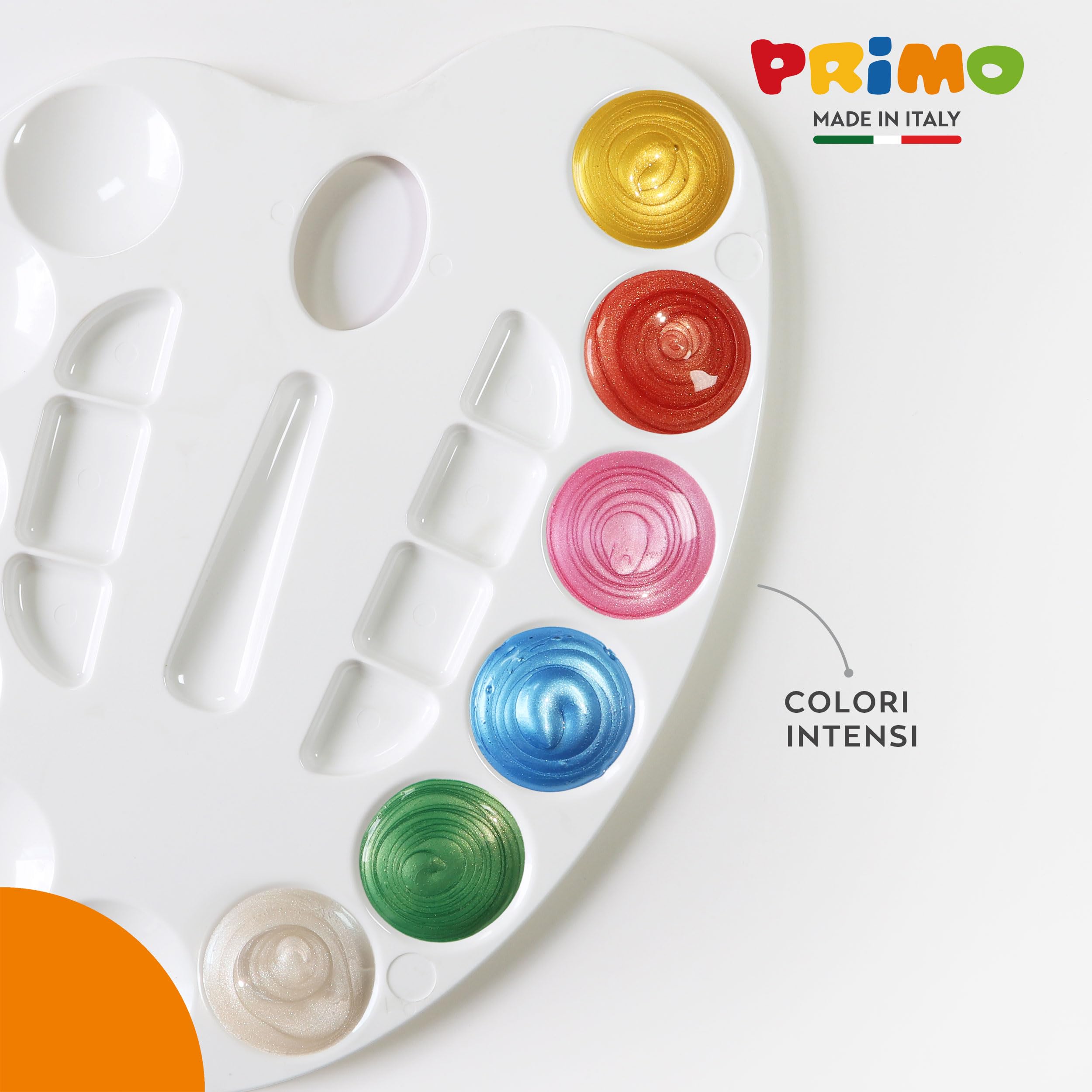 PRIMO - Tempere Lavabili per Bambini +3 Anni e Adulti, Colori per Bambini da 300 ml con Dosatore, Colori a Tempera per Dipingere Carta, Stoffa e Vetro, Pittura, Cartoleria, Lavoretti Creativi e Hobby