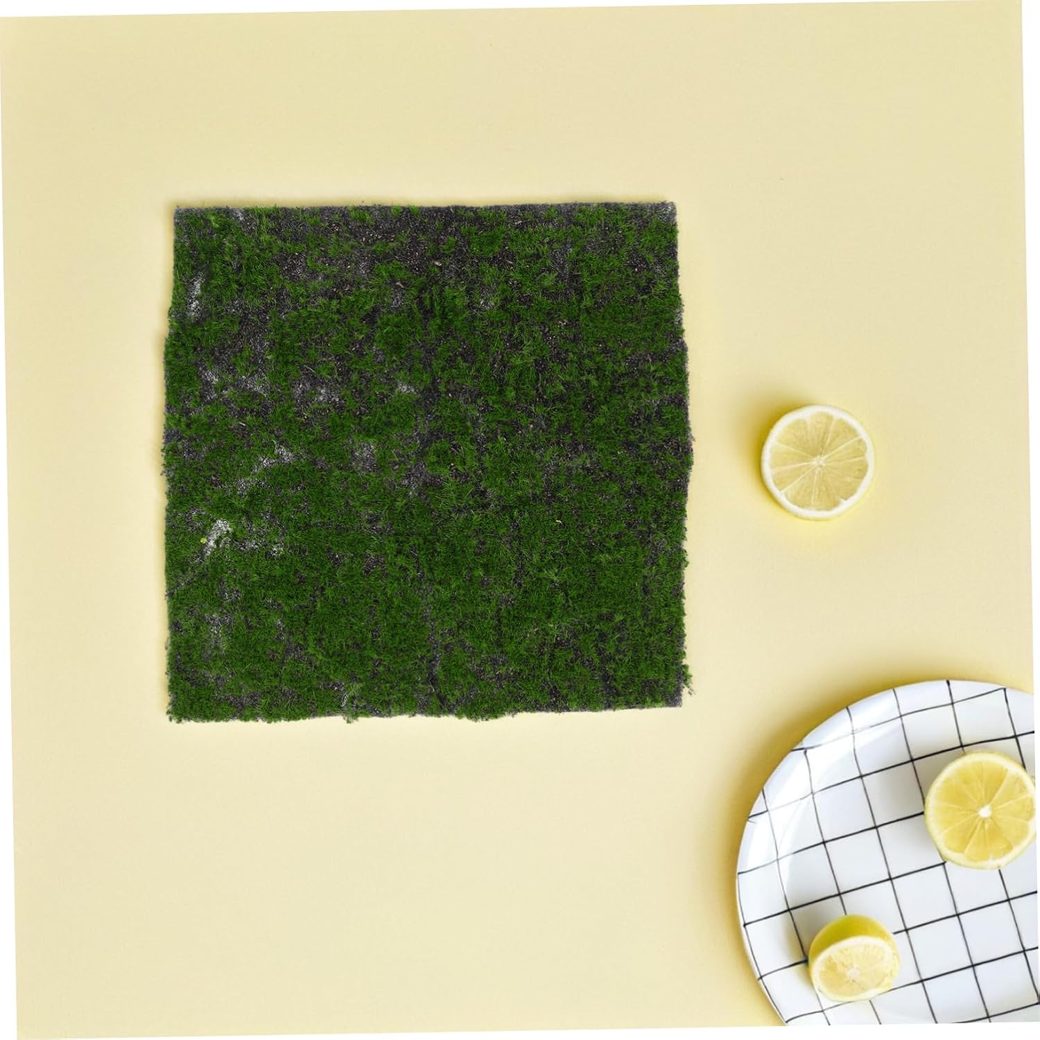 PRETYZOOM Artificial Moss Mat for Fairy Gardens Realistic Green Decorative Turf Pad Suitable for Home Decor Crafts Floral Arrangements and Wall Art
