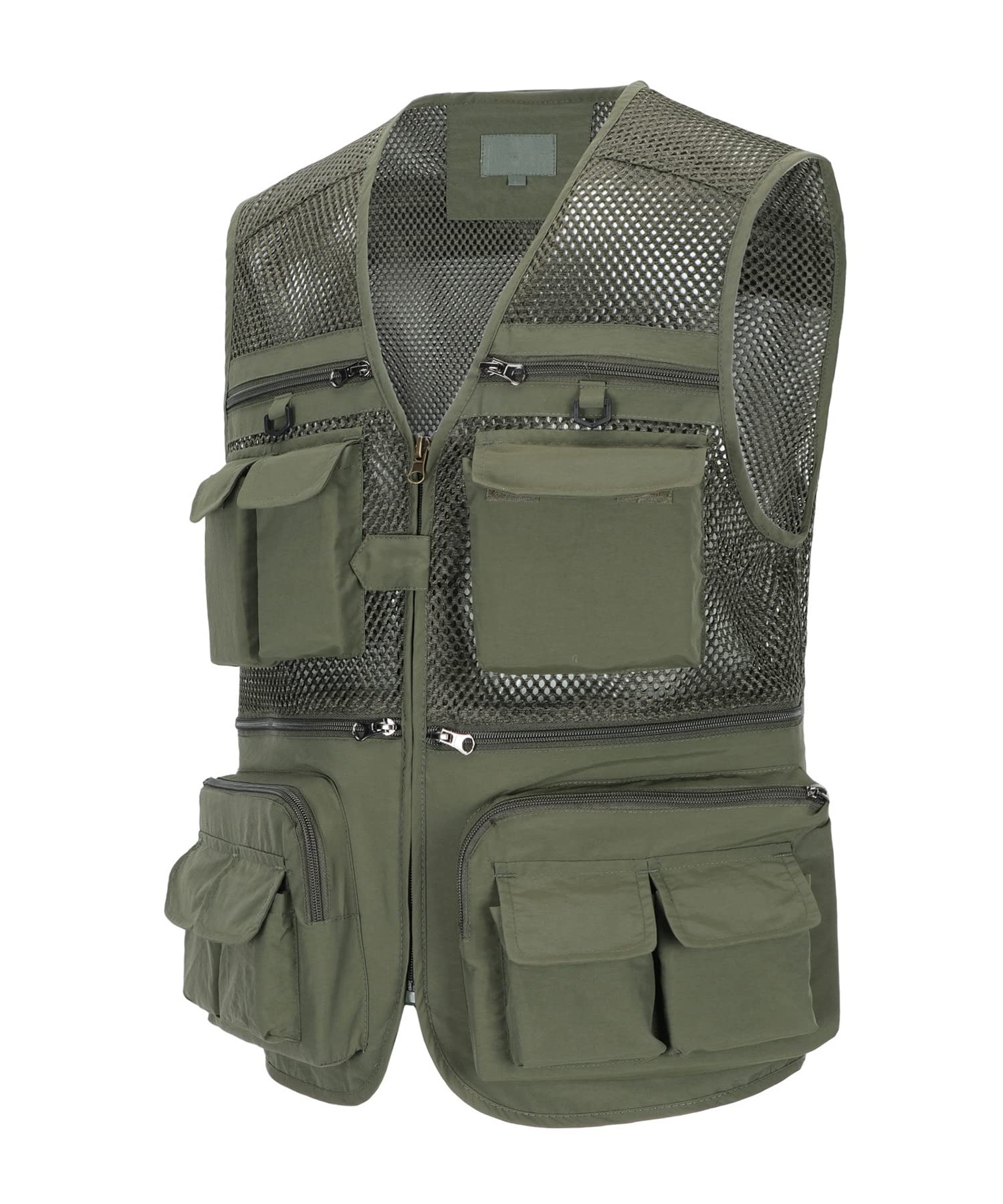 Gilet da Uomo All'aperto Panciotto da Pesca Multitasche Leggero Traspirante Giacca da Lavoro Asciugatura Rapida Sport Giubbotto Senza Maniche Fotografi Gilet da Caccia