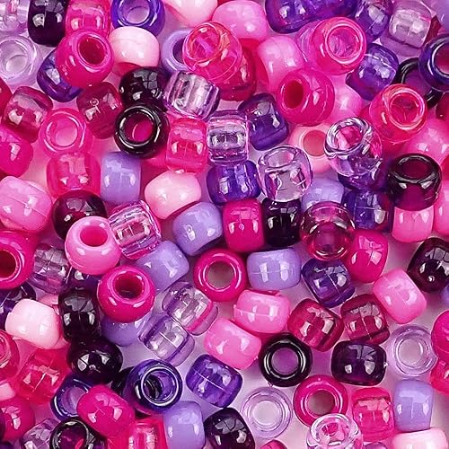 Miniatura 9 de Unicornio Princess Pastel Mix Pony Beads, fabricadas en Estados Unidos, 0.236 x 0.354in, 1000 cuentas de plástico multicolor, a granel para hacer