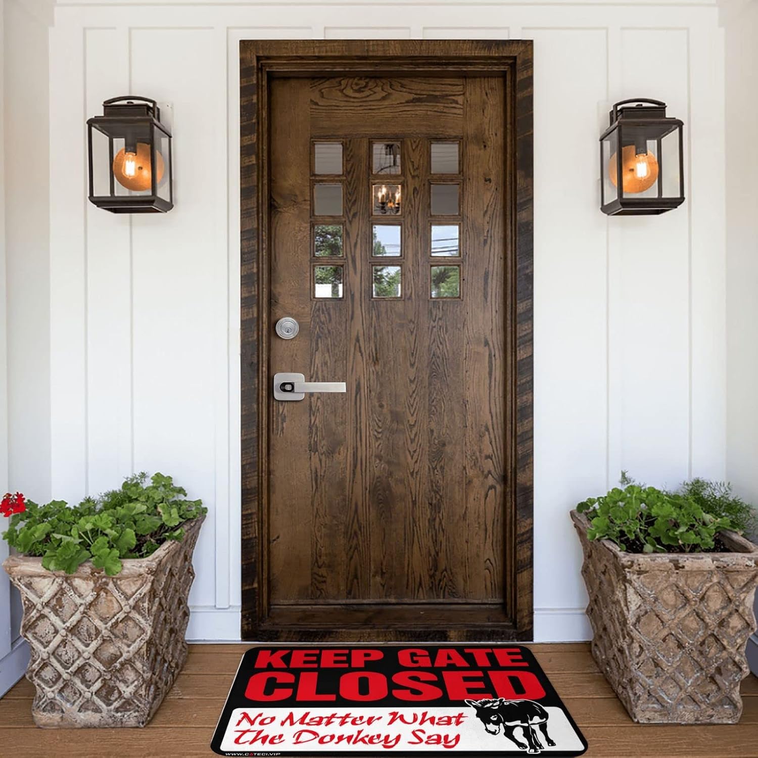 Doormats Outdoor Keep Gate Closed Noter What The Donkey Say Rug Doormats Outdoor Farm Kitchen Rug(65X90CM)