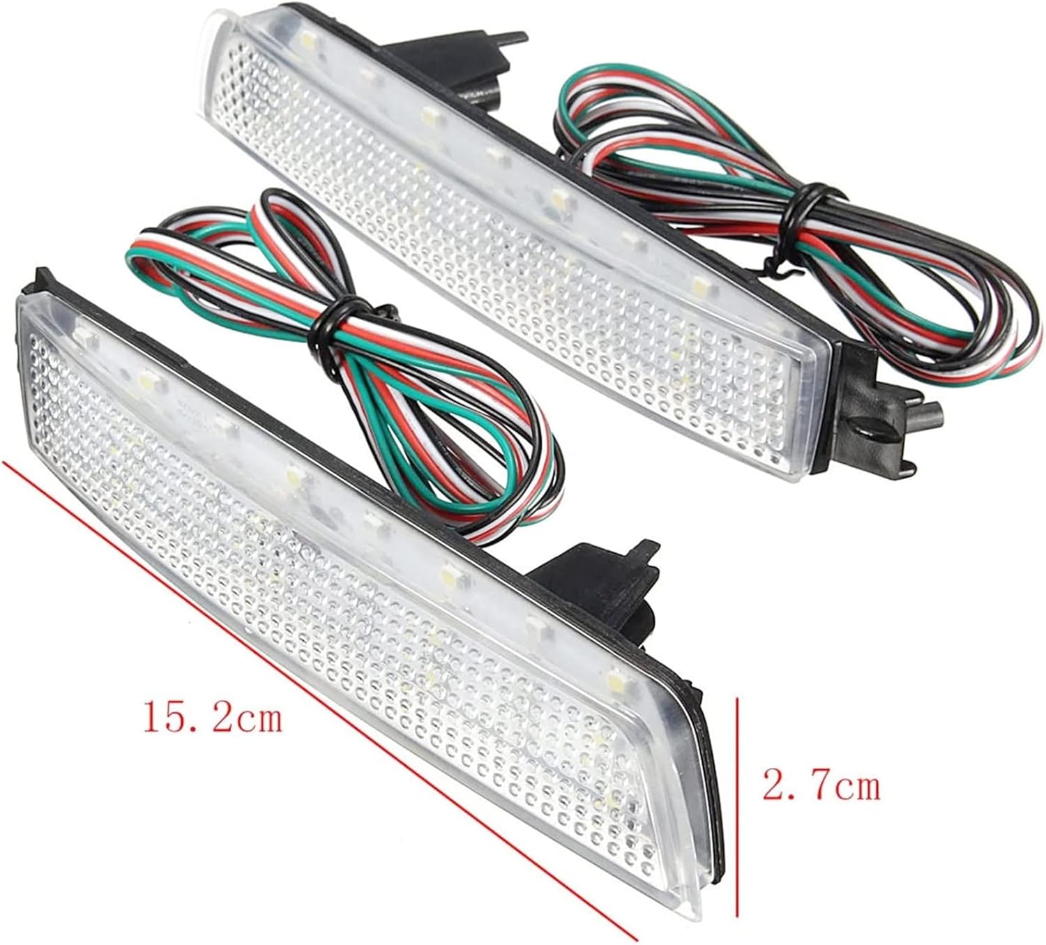 Xinctai LED Rear Bumper Reflector Lights Tail Brake Lamp Compatible with Infiniti FX35 FX37 FX50 Nissan Juke Murano Sentra Quest (Clear Lens)