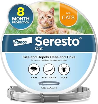 Seresto Cat Vet-Recommended Flea & Tick Treatment & Prevention Collar for Cats | 8 Months Protection