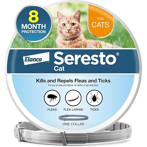Seresto Cat Vet-Recommended Flea & Tick Treatment & Prevention Collar for Cats | 8 Months Protection