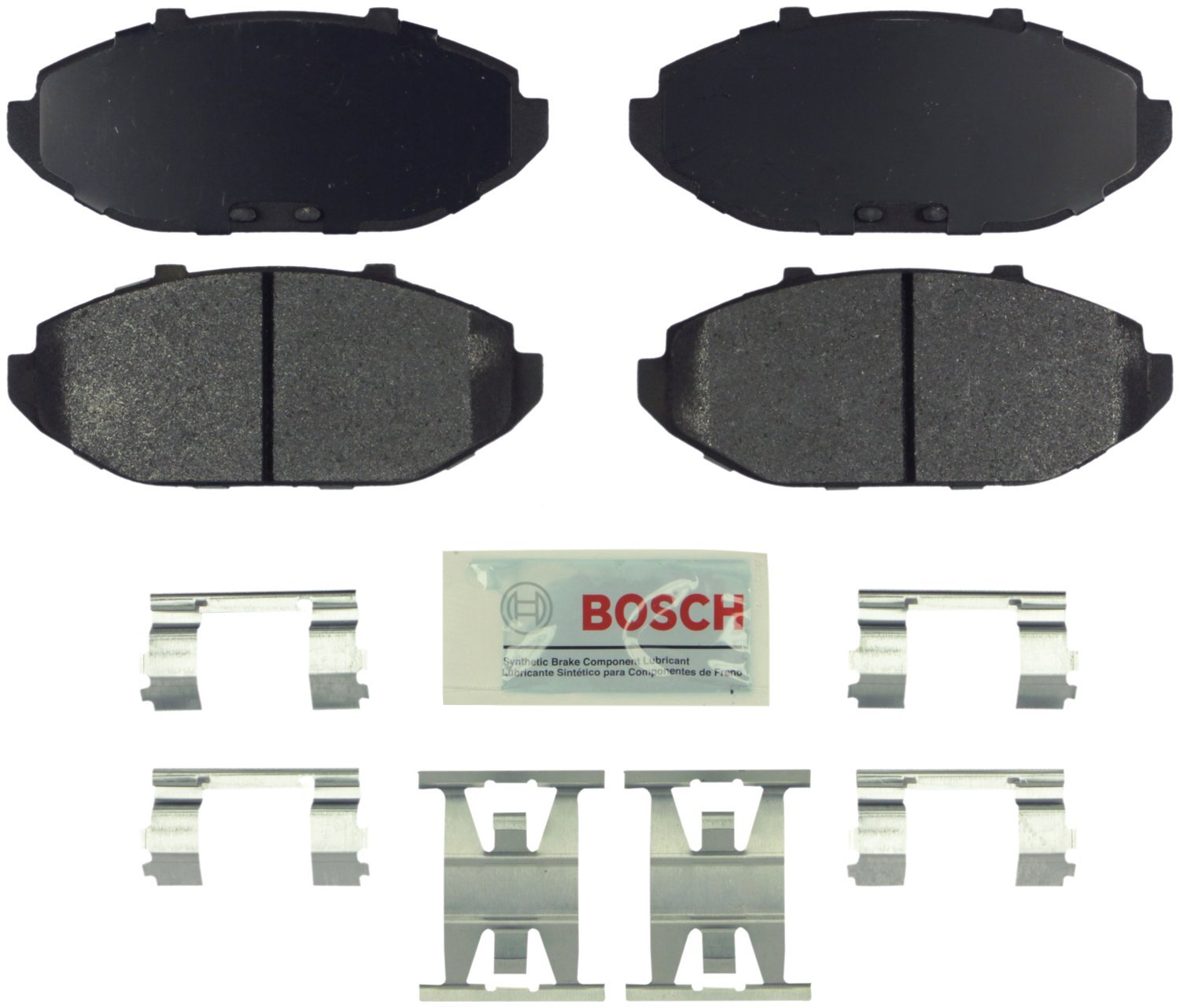 Bosch BE1324H Blue Disc Brake Pad Set with Hardware - FRONT — view 155