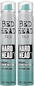 TIGIBed Head Hard Head Hair Spray –Travel Size Hair Spray, Extra Strong Hold for All Day Style and All Hair Types, 3 oz, 2 Pack