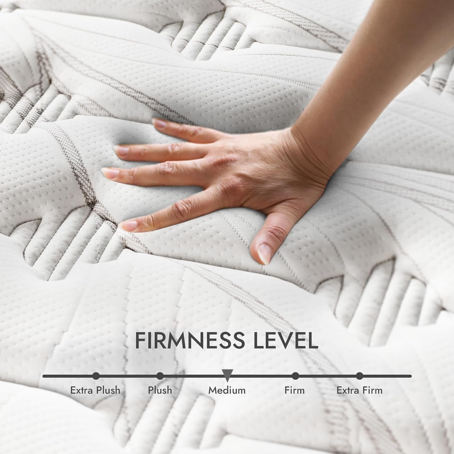12'' Hybrid Mattress King with Memory Foam and Independent Springs, Cooling Gel Memory Foam Mattress, Deep Sleep Hybrid Mattress, Targeted Pressure Relief, Advanced Motion Isolation (12" King)