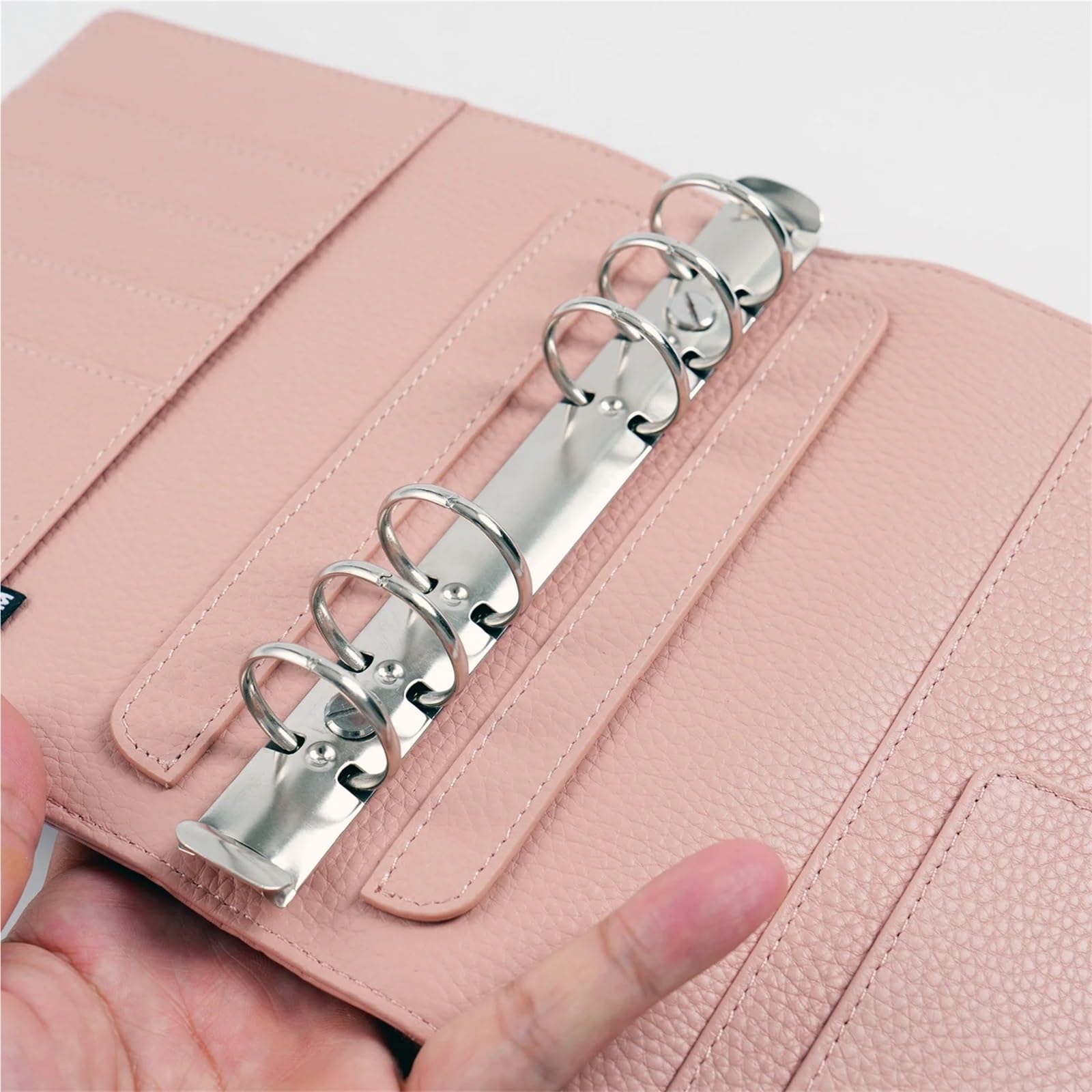 10 clip per raccoglitori ad anelli in metallo per quaderni a fogli mobili, staccabili, formato A5, personali, A6, A7, accessori per planner (A7, argento, 30 mm)