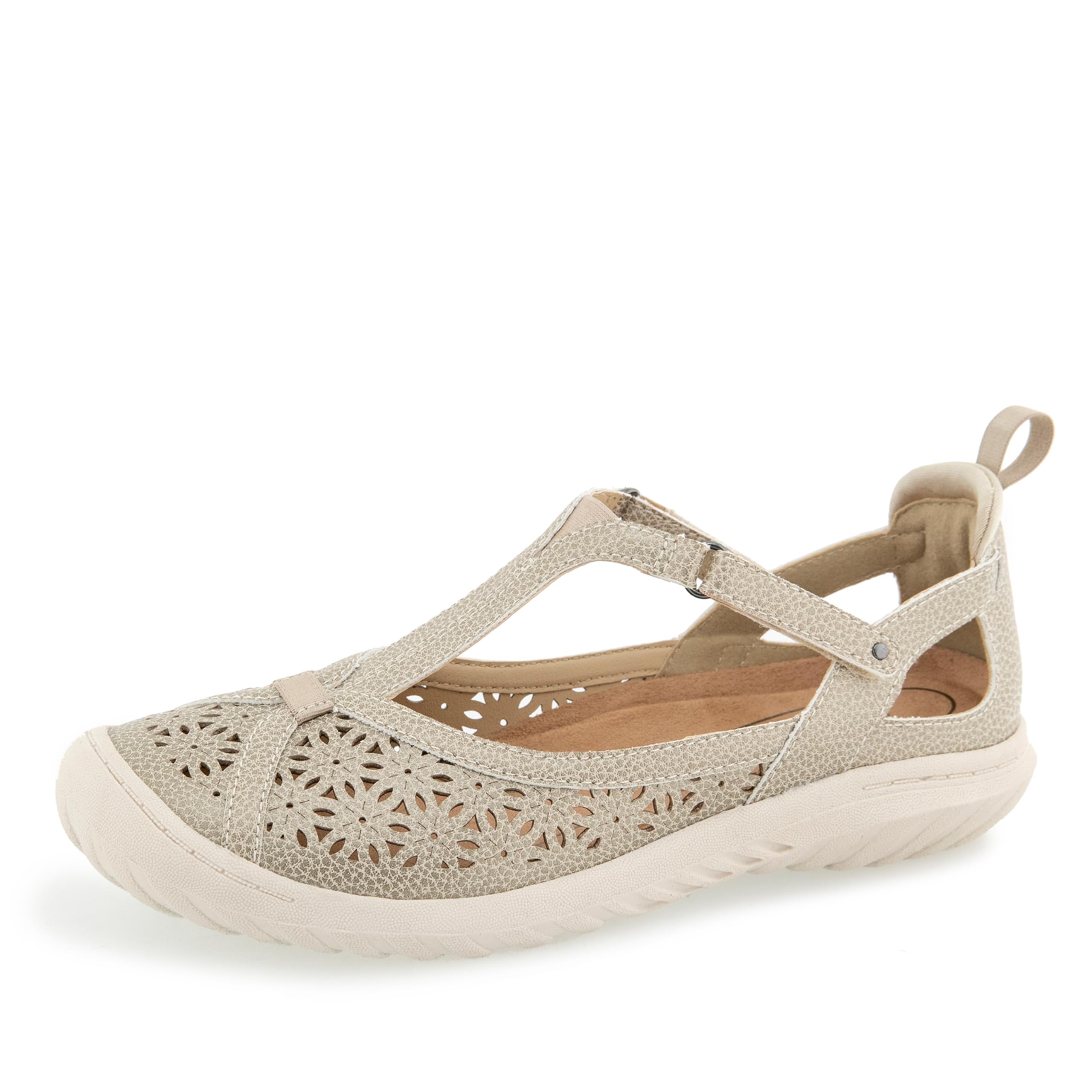 Jambu Women's Daffodil Mary Jane Flat, Cream Shimmer, 6 UK