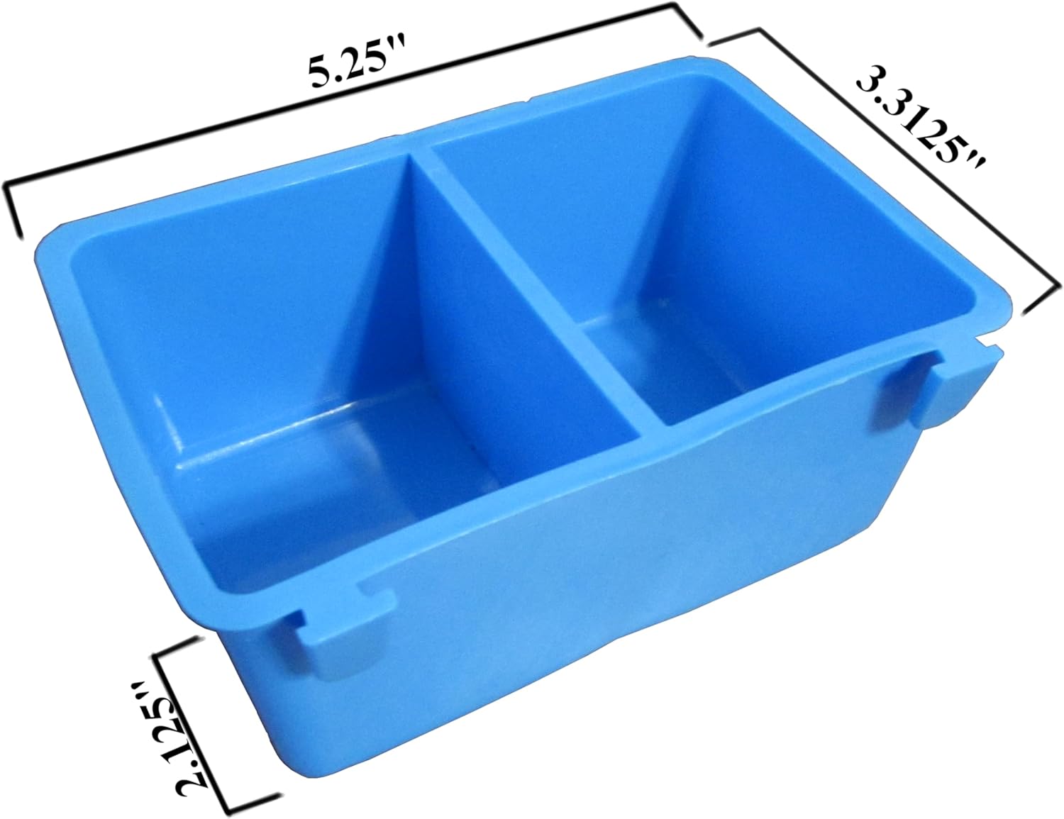 Cage Cups Divided 1 Pint (16 oz) Hanging Feed & Water Cage Cups for Poultry Chicken Parrot Hamster (50)