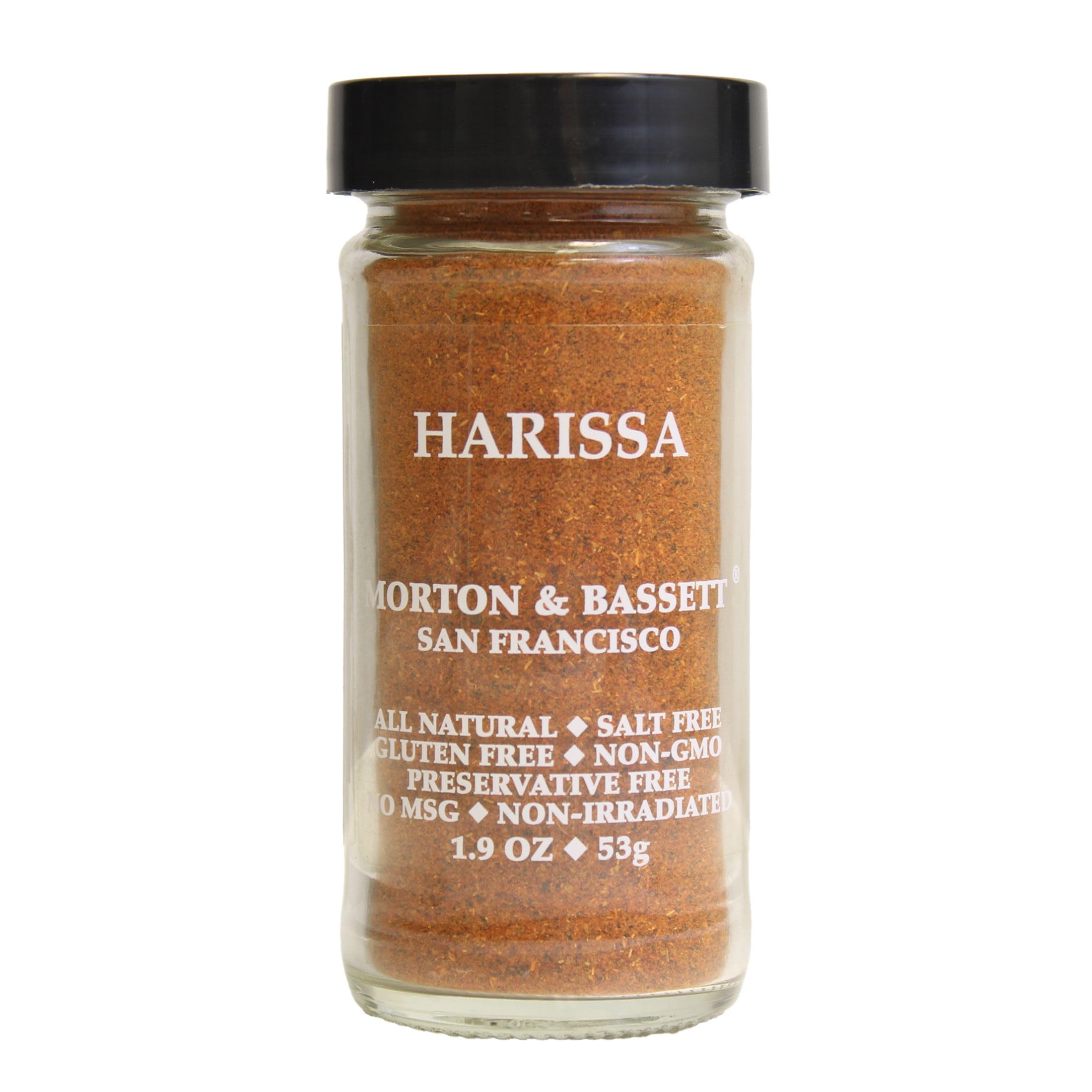 Morton & Bassett Harissa Seasoning, 1.9 oz – Salt-Free, Non-GMO, Spicy Moroccan Spice Blend