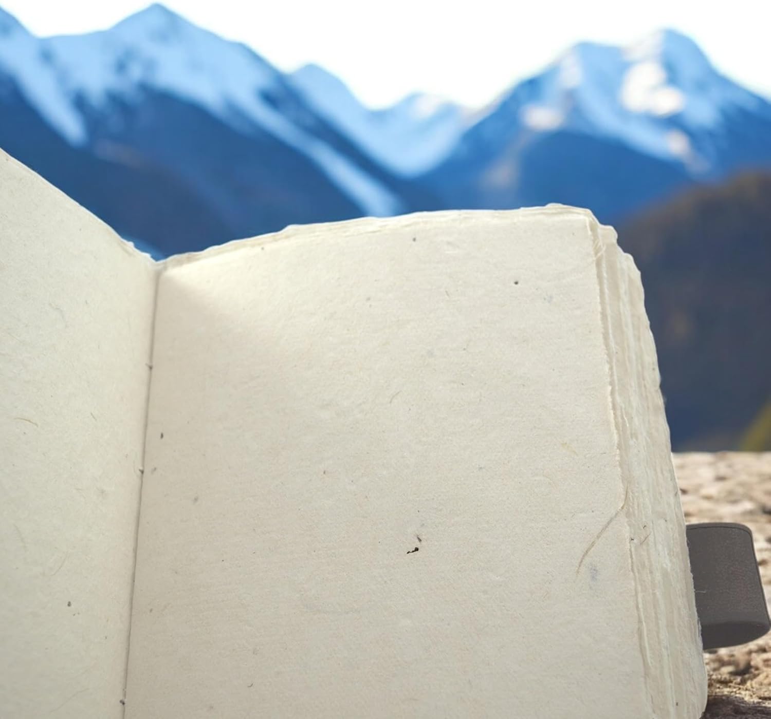 Kathmandu Valley Co. Nepali Traveler Vintage Leather Journal with Handmade Lokta Paper, 5x8 inch Office Notebook Planner, Made in the Himalayas of Nepal, Dark Brown Walnut