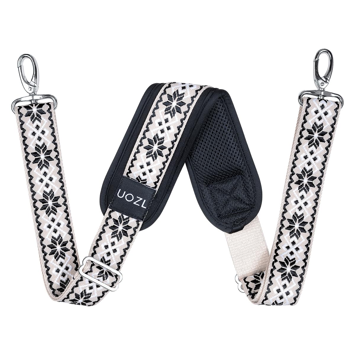 UOZL 59 Inch Shoulder Straps, Soft with Ultra-Thick Fixed Shoulder Pad, Two Way Independently Adjustable Buckle Replacement Straps for Laptop Bag