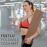 Vista 6 de Foldable Yoga Exercise Mat – Lightweight, Anti-Slip, and Easy to Store for Yoga, Pilates, Home Workouts, and Floor Exercises