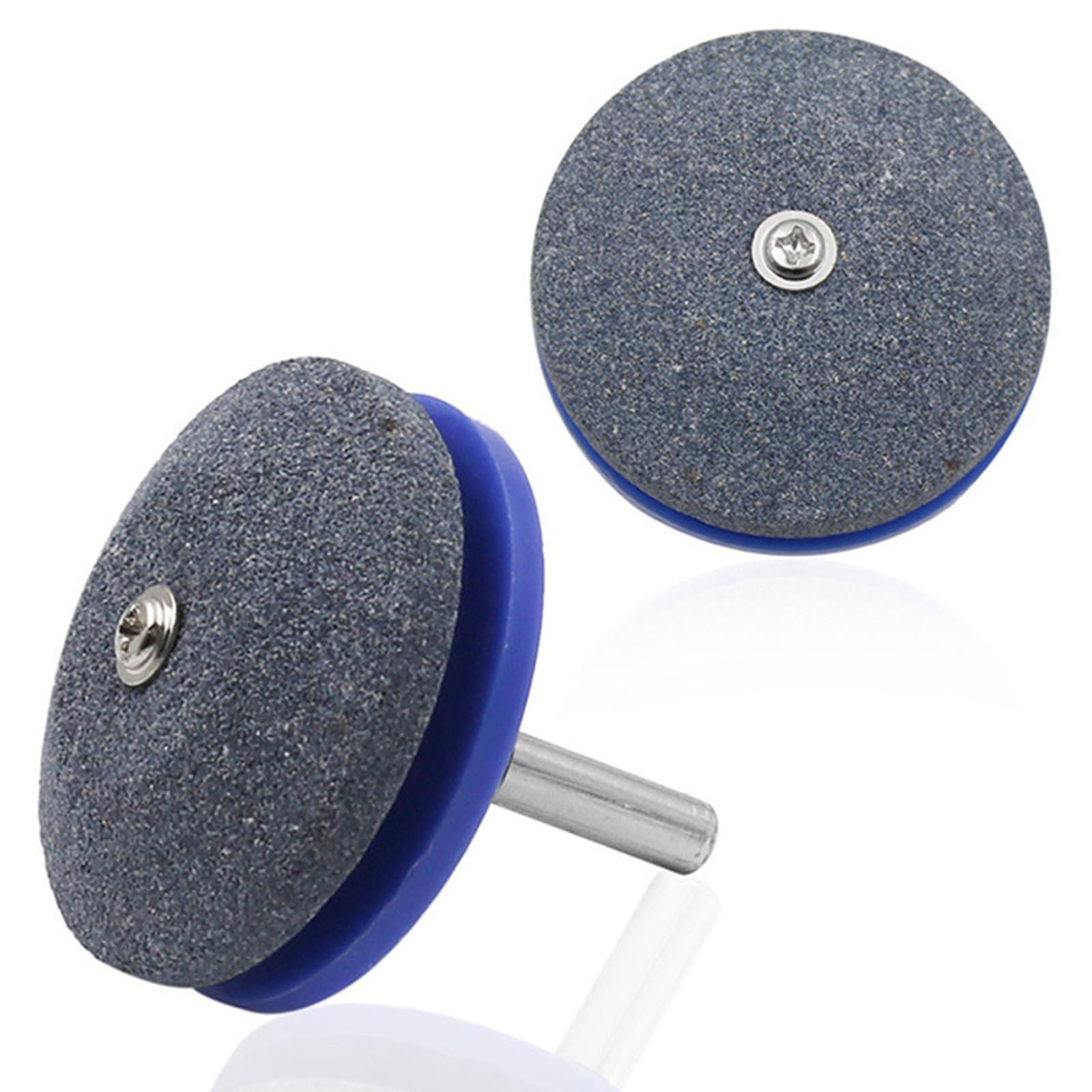4 Pcs Affilatrice Testa Affila Lame Tagliaerba Affilacoltelli per Lame Smussate di Tosaerba Affilacoltelli per Tosaerba 2 Pezzi Blu, 2 Pezzi Neri Perfetto per Gli Attrezzi da Giardino