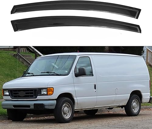 Miniatura 296 de IG - Visera para ventana de automóvil, protector contra la lluvia, el sol y el viento, con cinta adhesiva, deflector extraduradero para ventana