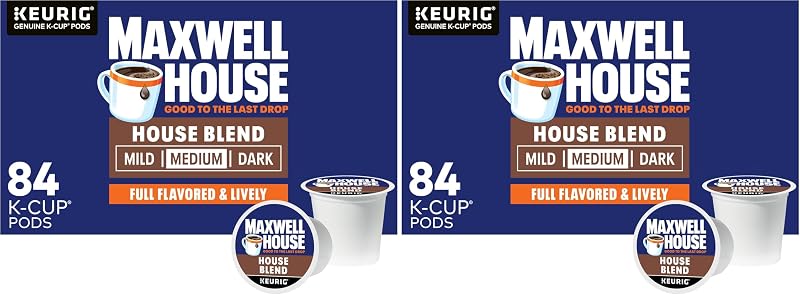 Maxwell House House Blend cápsulas de café K-Cup de tostado medio (84 cápsulas) (paquete de 2)