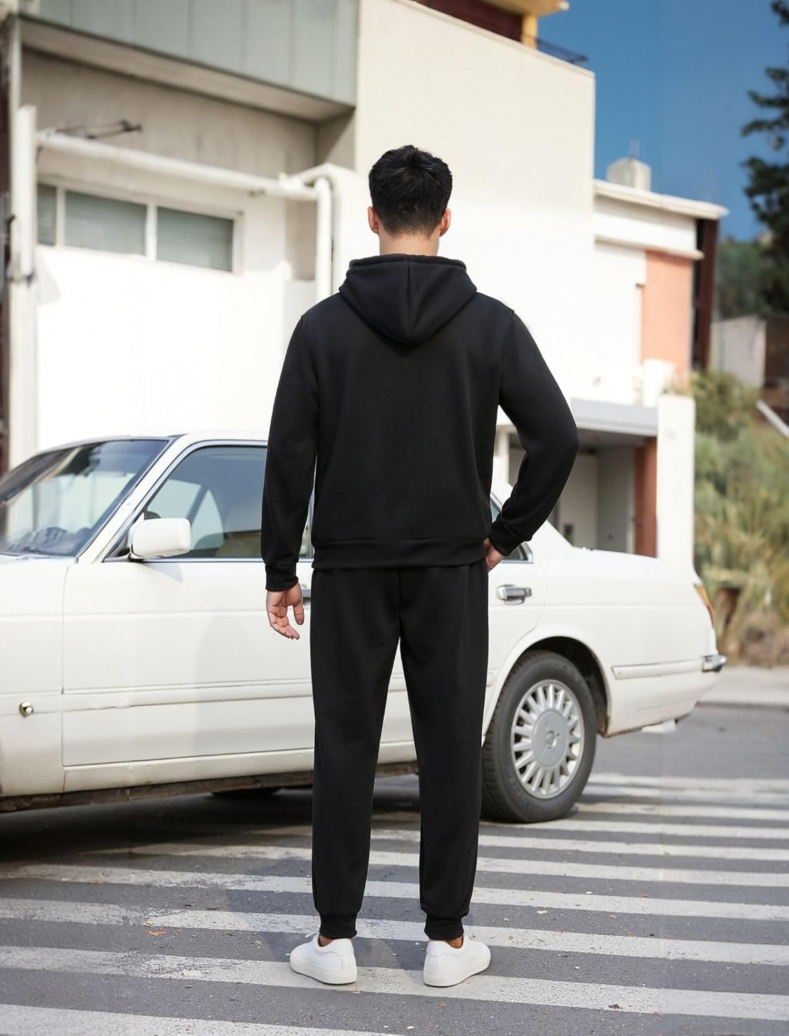 MrGentel Men's Tracksuits 2 Piece Set Full Zip Hoodie Jogging Sweatsuit Sets Casual Athletic Track Suit - Image 4