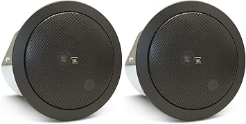 JBL Professional C24CT-BK 4-Inch Background/Foreground Ceiling Loudspeaker, Black, Sold as Pair