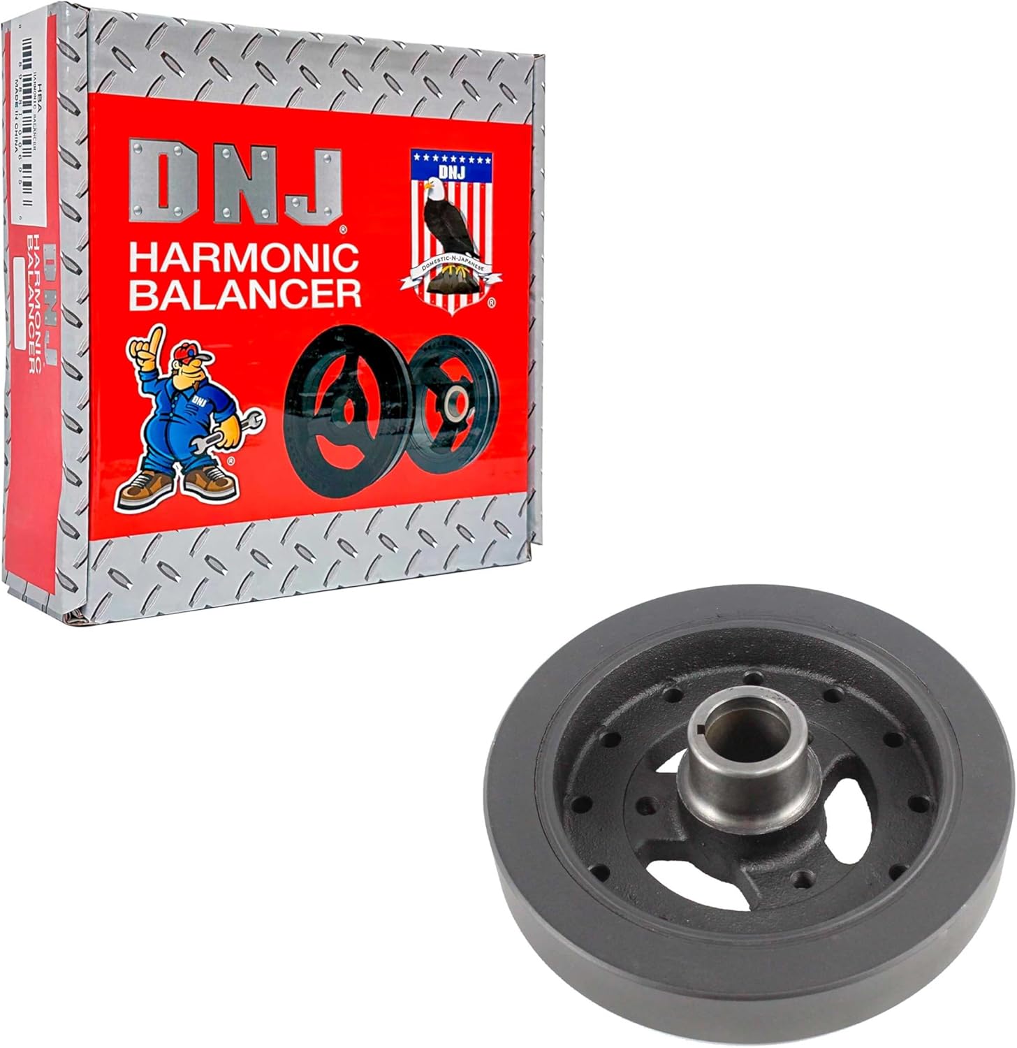 DNJ HBA1002 Harmonic Balancer for 1967-1996 AM General, Buick, Chevrolet, GMC, Oldsmobile, Pontiac Bel Air, Biscayne, Blazer 5.7L V8 16V OHV 350cid