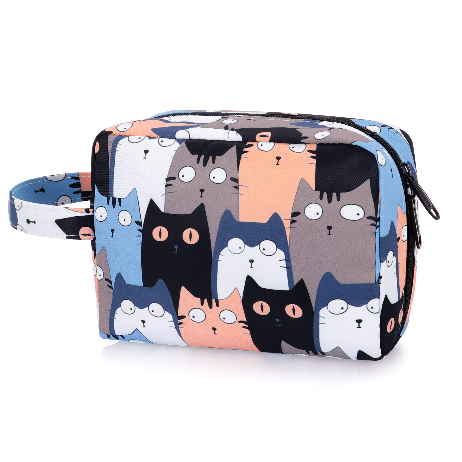 HUA ANGELANEGL Floral Cosmetic Bag - Travel Toiletry Cosmetic Bags for Women Zipper Makeup Pouch Purse Cosmetic Bag Organizer Case