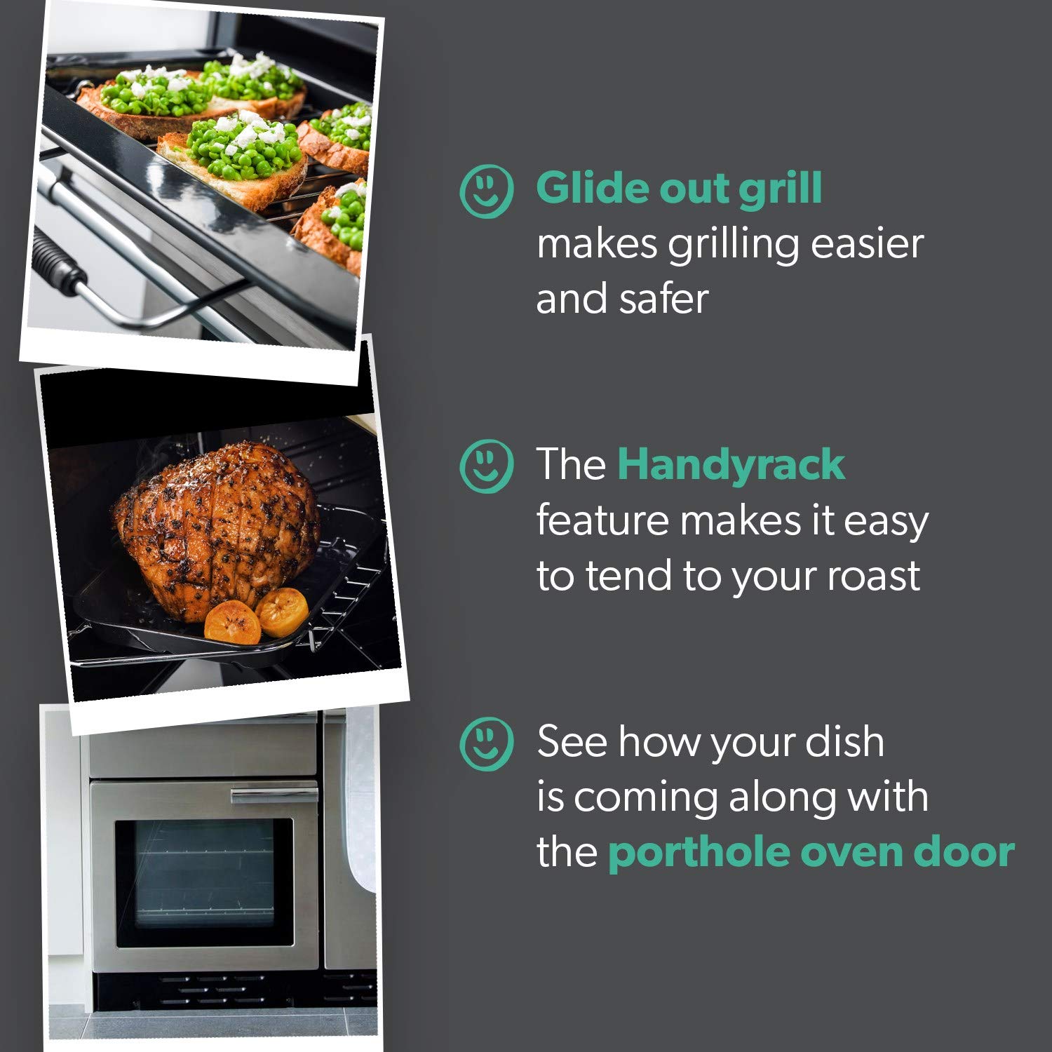 Rangemaster PROP90DFFSS/C Freestanding Range Cooker, Two Fan Ovens, AA Rated, 5 Burner Gas Hob, Stainless Steel — view 5