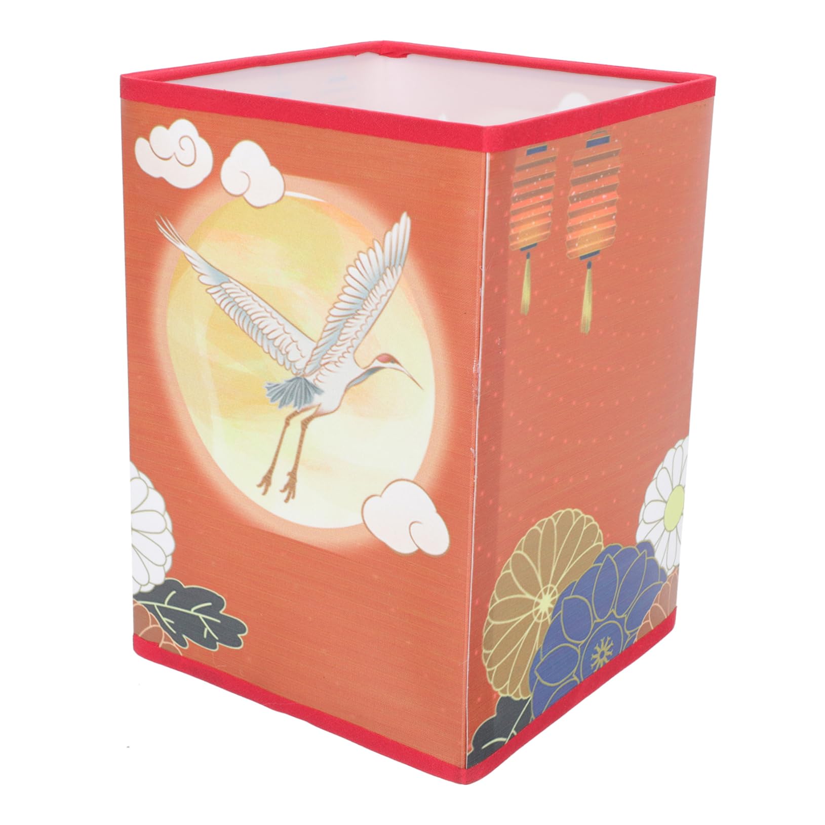 NUOBESTY Lamp Shade Cover Metal and PVC Material Red Easy Assembly and Decoration Chinese Style for E27 Lamp Bulb Suitable for Bedroom and Restaurant Lighting