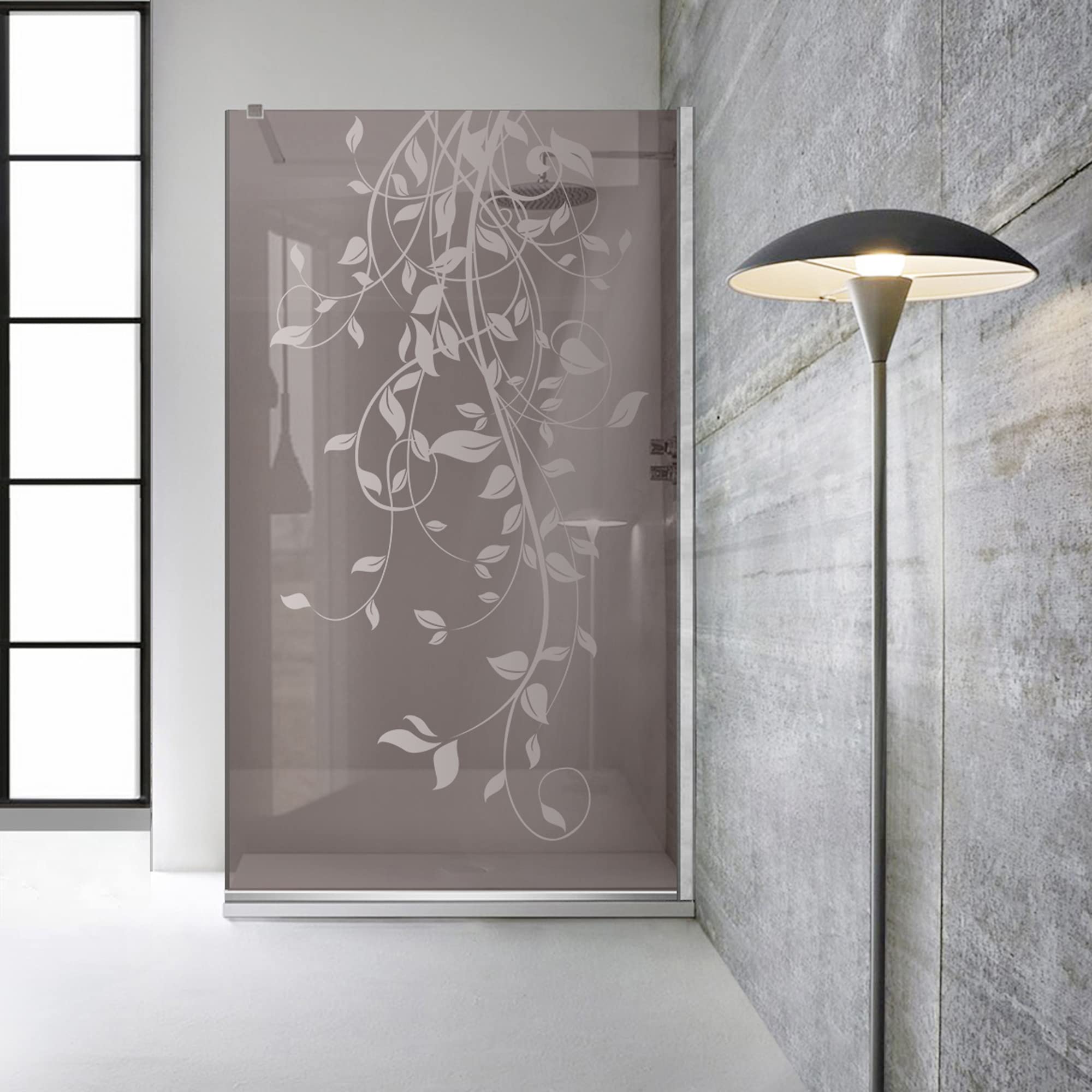 Aqua Roy Modell INOX Tanz 100 cm ab 70/80/90/100/110/120 Duschabtrennung Bronze Glasscheibe 8 mm transparent Nano beschichtet sandgestrahlt Muster Edelstahl (100x195 cm)