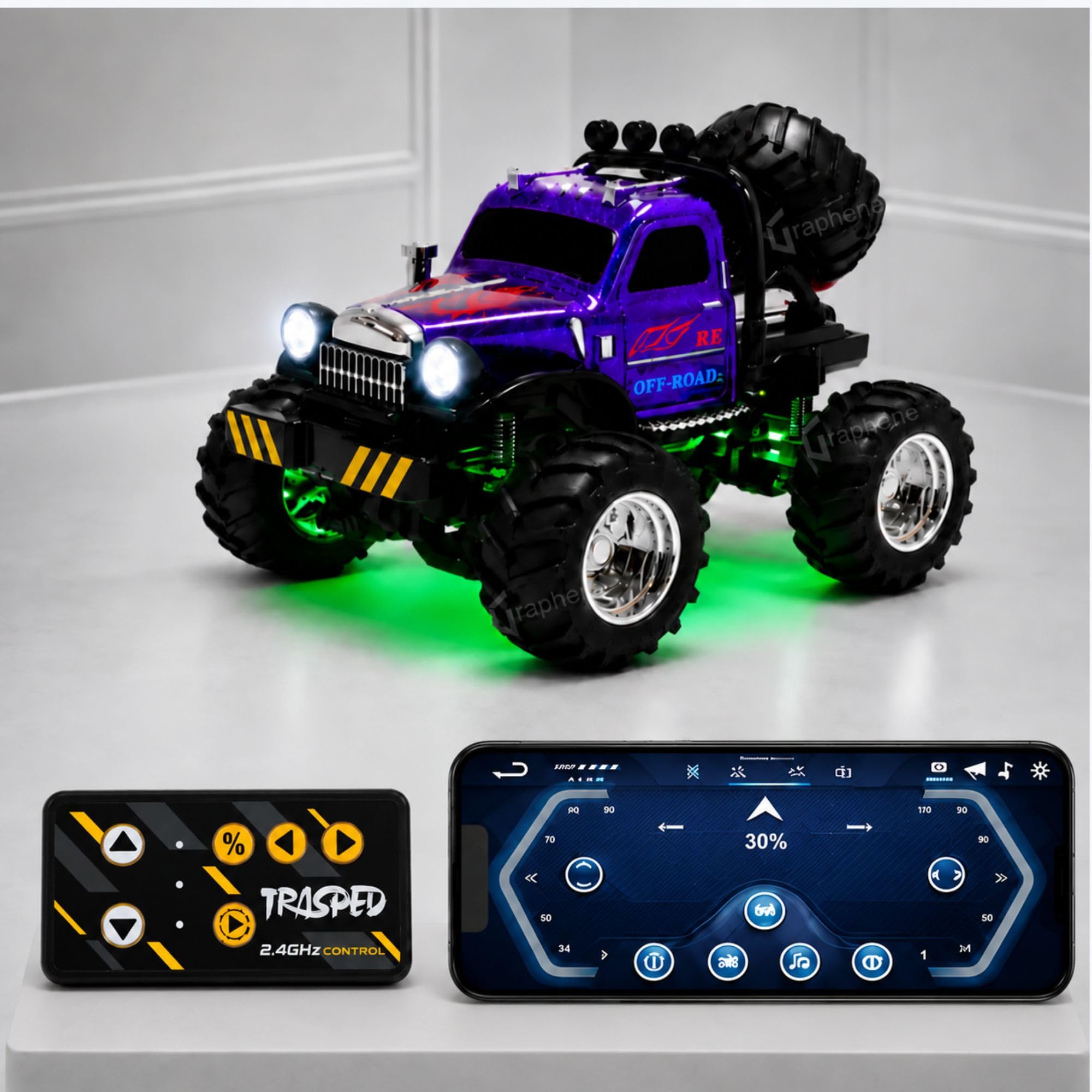 Graphene RC Drift Car - 1:24 Scale Remote Control Toy -15