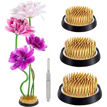 Hedgehog Flowers Set of 4 Flowers Frog Kenzan Flower Stake Hedgehog Round Flower Frog Flower Hedgehog Set Flower Stake for Flowers Flower Frog Flower Arrangement Frog