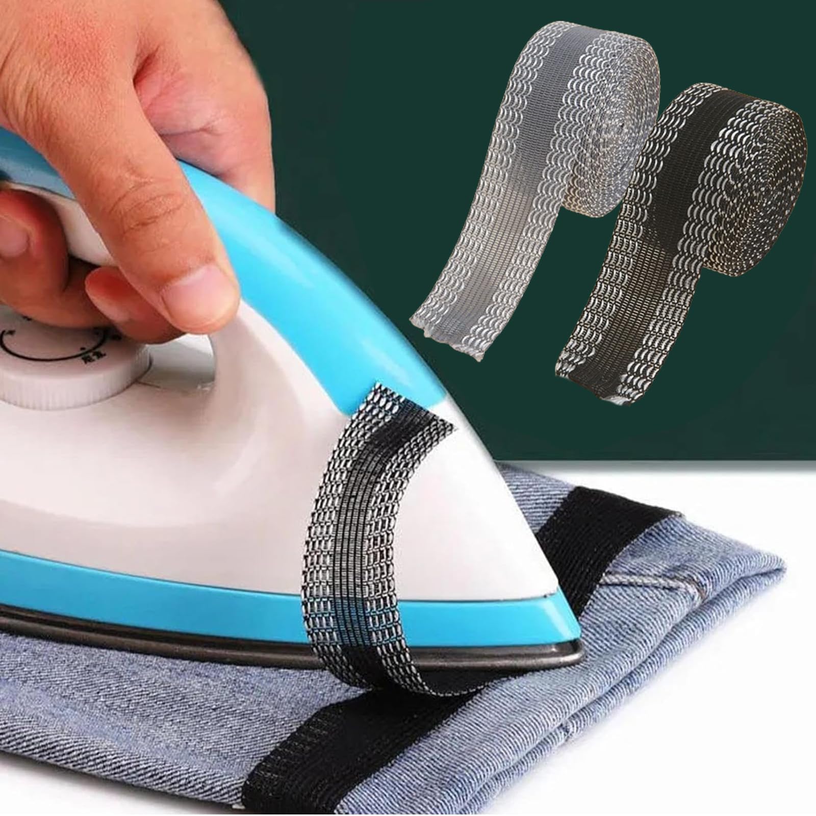 Ziyero Svelto Sterke strijkband voor jeans, open zoom voor broeken, naadloze tape met zoom, voor gordijnen, jeans, stoffen, breedte 2,5 cm, 10 m zwart 10 m grijs Ziyero Svelto Sterke strijkband voor jeans, open zoom voor broeken, naadloze tape met zoom, voor gordijnen, jeans, stoffen, breedte 2,5 cm, 10 m zwart 10 m grijs