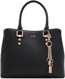 ALDO Legoirii Women's Faux Leather Tote Bag - Spacious Top Handle Purse with Zipper, Shoulder Strap & Gold Accents