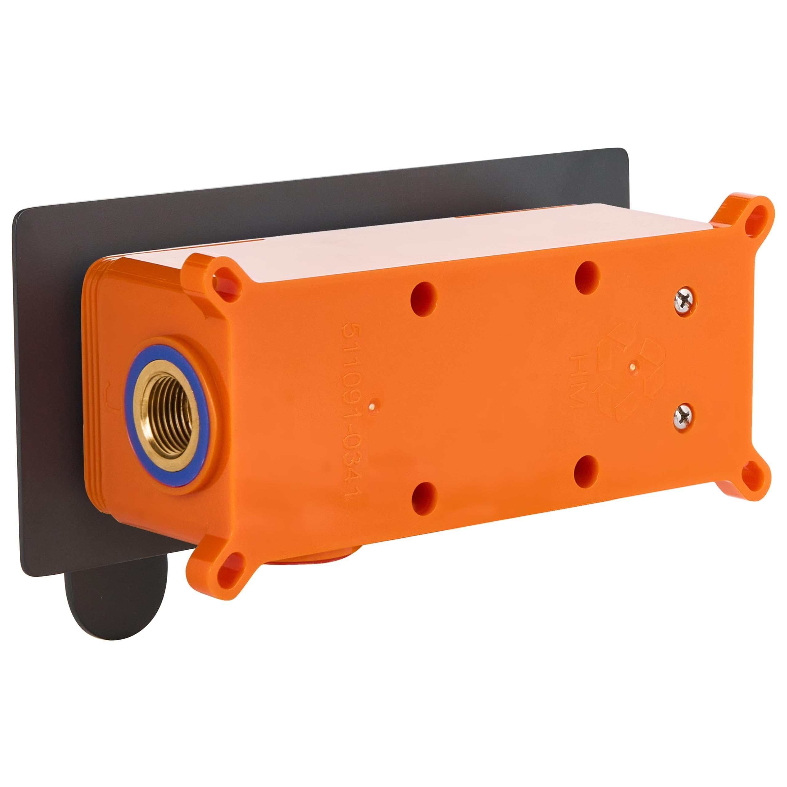 Grifo monomando de latón empotrado para lavabo en pared negro Chungara
