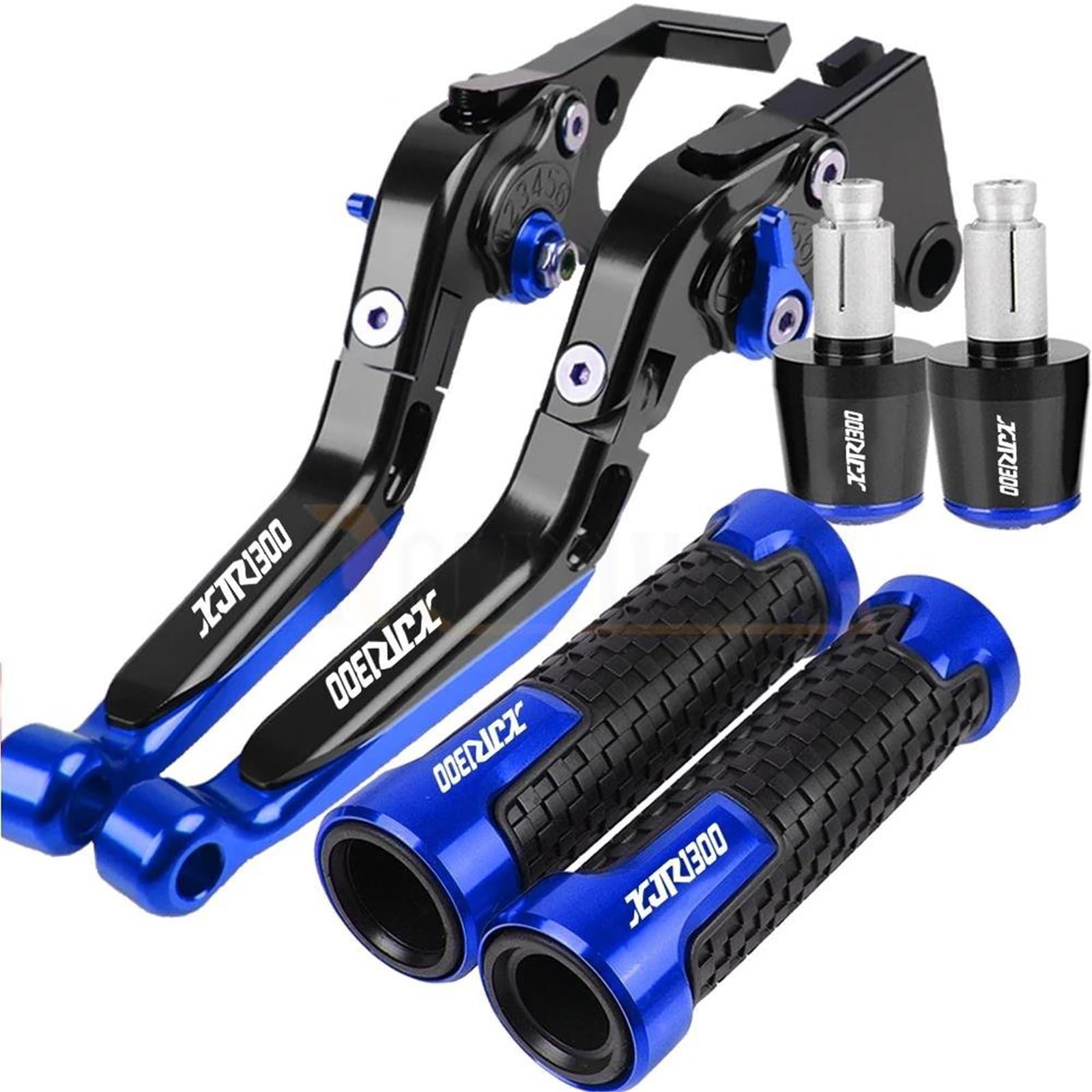 TGVSELPJ Motorcycle Part Motorcycle Handle Bar Extendable Folding Brake Clutch Lever Handlebar for Y-AMAHA XJR1300 XJR 1300 1995-2003(Blue)