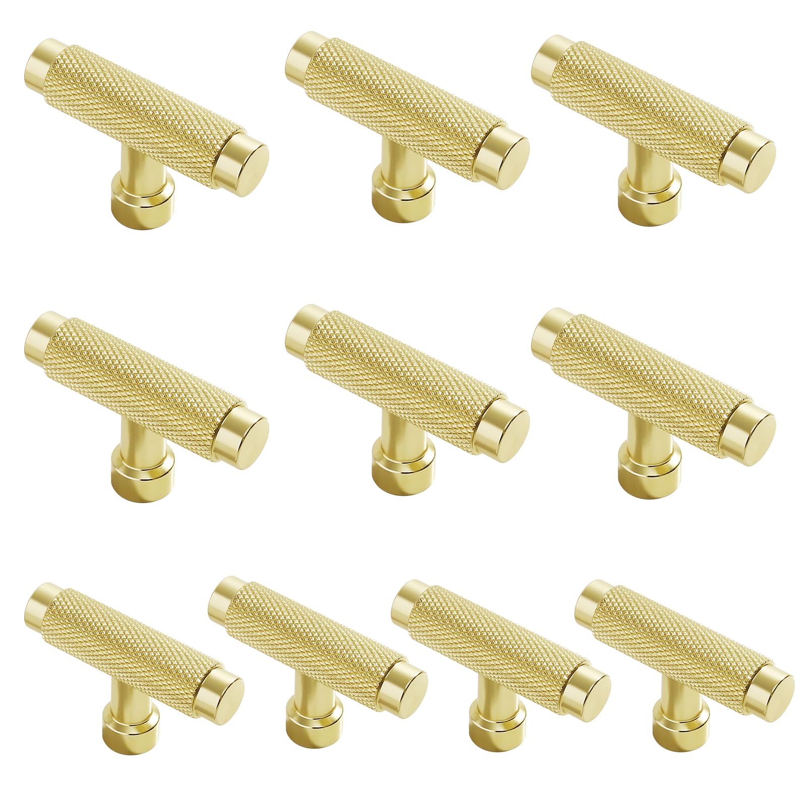 Gkhlg 10 Pack Gold Cabinet Handles Drawer Knobs Classic Elegant Design Zinc Alloy Suitable for Modern Vintage Furniture Ideal for Cabinets Drawers Cupboards Doors Wardrobes Closets