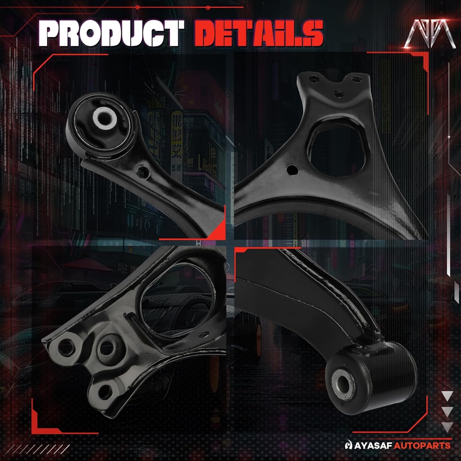 MAYASAF K620382 K620383 Front Lower Suspension Control Arm Ball Joint Assembly fits 2006-11 for Acura CSX 2006-11 for Honda Civic