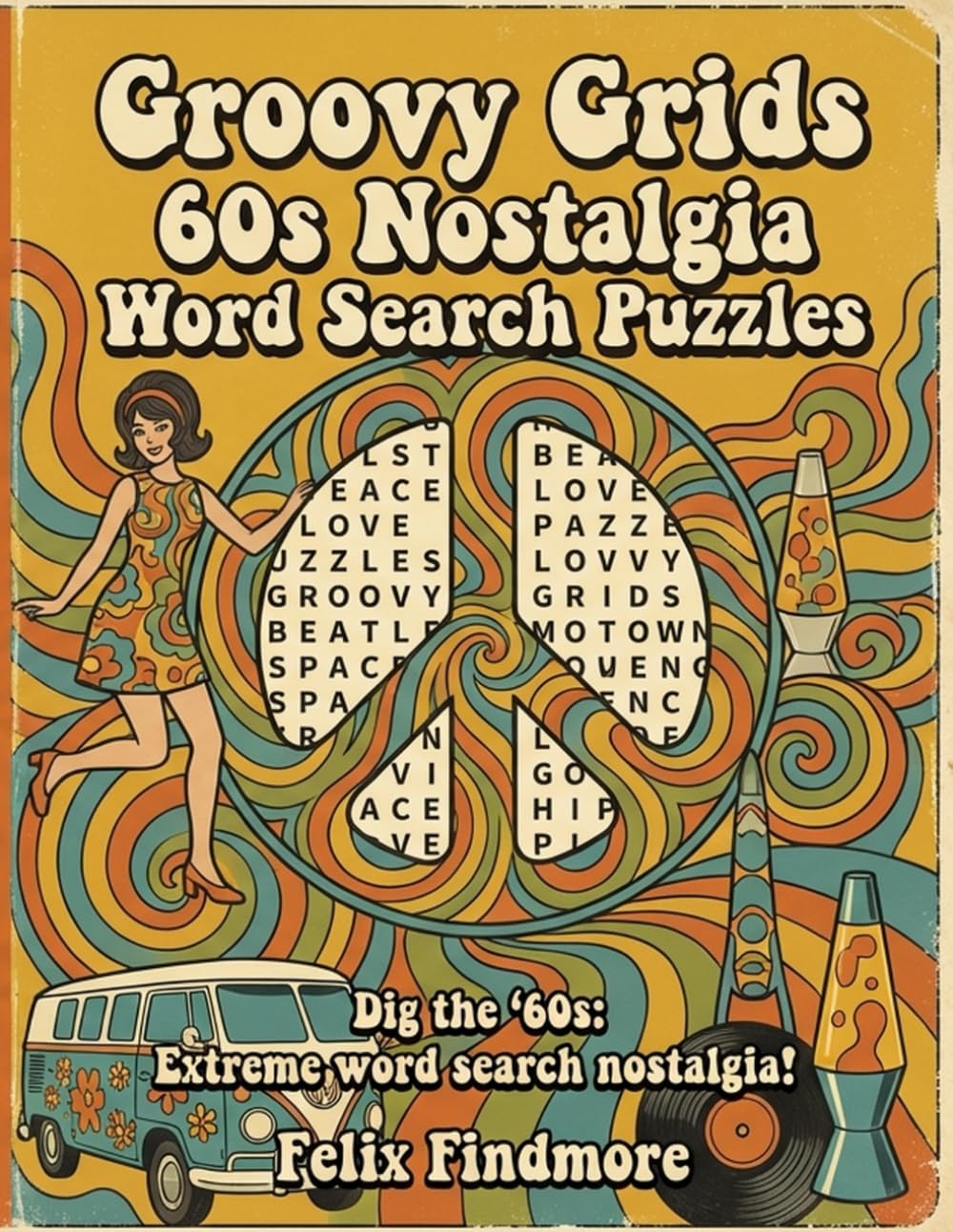 Groovy Grids 60s Nostalgia Word Search Puzzles