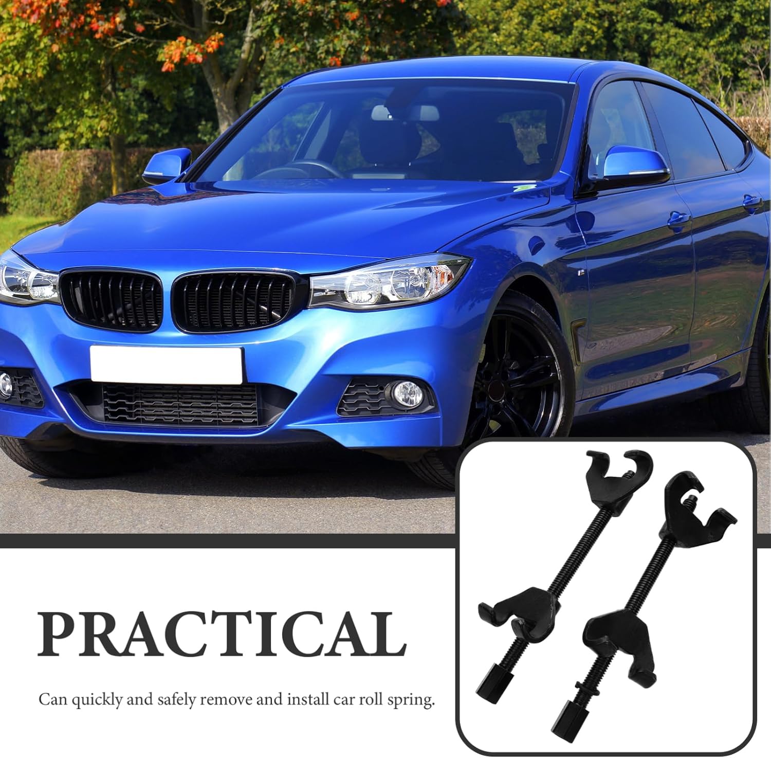 2pcs Heavy Duty Coil Spring Compressor Tool Kit for Automotive Repair Reliable Spring Installation and Removal for Strut Compressors