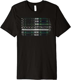 Clan Gordon Dress Scottish tartan US flag kilt Scotland Premium T-Shirt