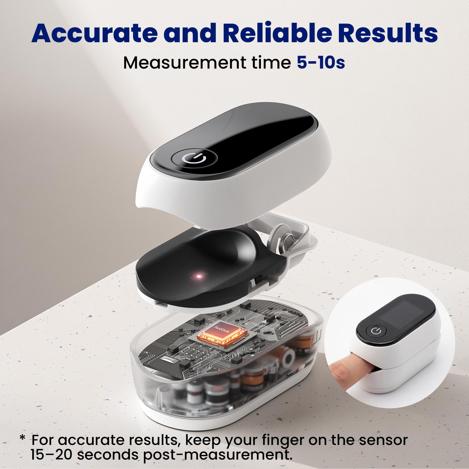 Bluetooth Pulse Oximeter - Monitor SpO2 & Heart Rate -2